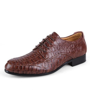REETENE Brand High Quality shoes Crocodile Men,Genuine Leather