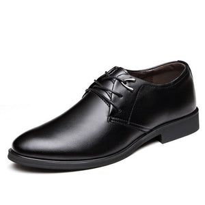 REETENE Mens Leather Formal Shoes