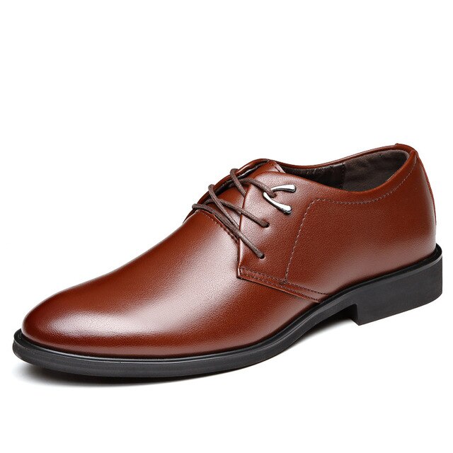 REETENE Mens Leather Formal Shoes